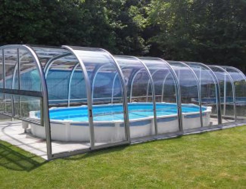 Preview: Poolüberdachung Florida, hohe Ausführung